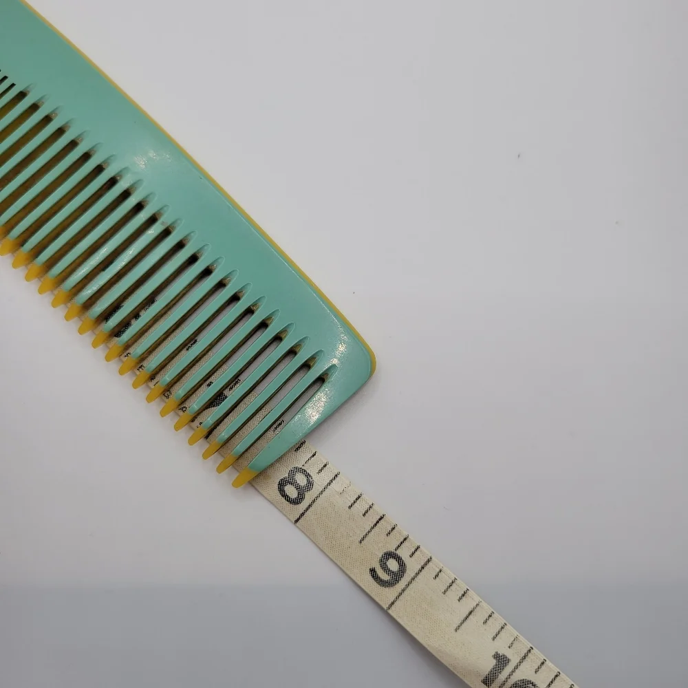 VTG Vanity Set | Mirror & Comb | Blue & Yellow | Dupont | Made in the USA
